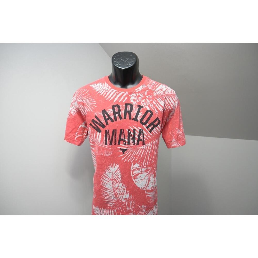 Under Armour Gym Shirt HeatGear The Rock Shirt Floral Warrior Mana Mens Large